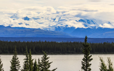 Mt. Wrangell in Wrangell-St. Elias National Park as seen from the Richardson Highway