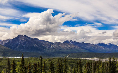 Mountains in the Matanuska Valley along the Glenn Highway