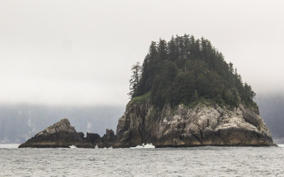 A small island in Aialik Bay in Kenai Fjords National Park