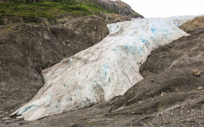 The terminus of Exit Glacier in Kenai Fjords National Park