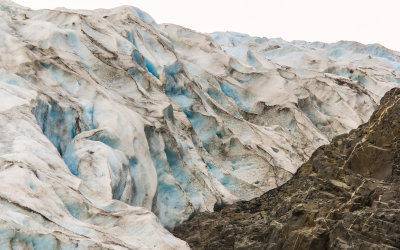 A close up of Exit Glacier in Kenai Fjords National Park