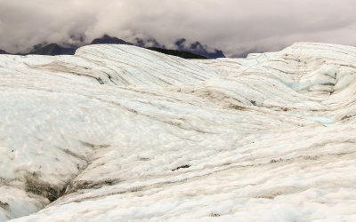 The surface of Root Glacier in Wrangell-St Elias National Park