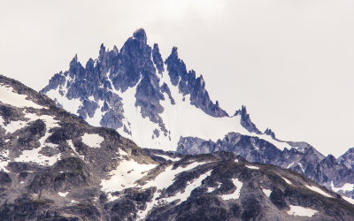A jagged mountain peak near Shamrock Glacier