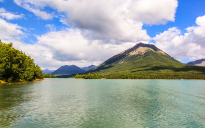 View of Tanalian Mountain in Lake Clark National Park