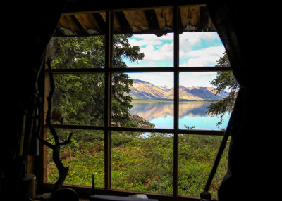 View from Dick Proenneke’s cabin in Lake Clark National Park