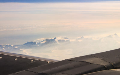 Interesting view of a mountain range while flying from Anchorage to Kotzebue