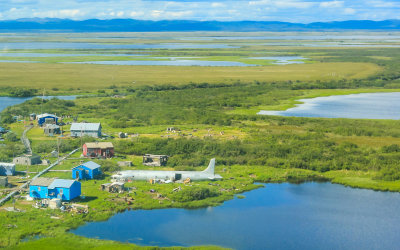 Old plane re-purposed in Selawik Alaska