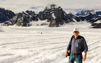 On Ruth Glacier Amphitheater on Mount McKinley, hard to believe it was about 65 degrees up there