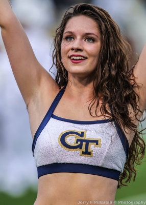 Yellow Jackets Dance Team members perform during the game