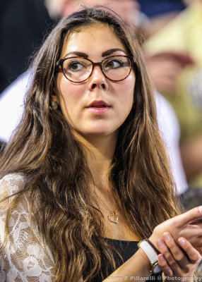 Georgia Tech Fan watches the action