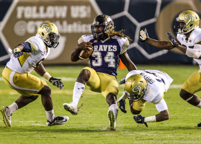 Georgia Tech defenders upend Alcorn St. RB DeLance Turner