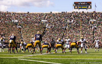 Field level for Notre Dame and Georgia Tech in South Bend