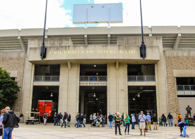 Knute Rockne Gate at the University of Notre Dame Football Stadium