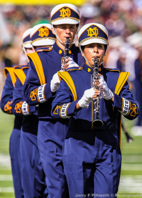 Band of the Irish members play during pregame ceremonies