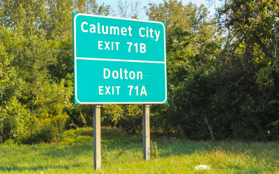 Exit sign to Dolton, our old home town