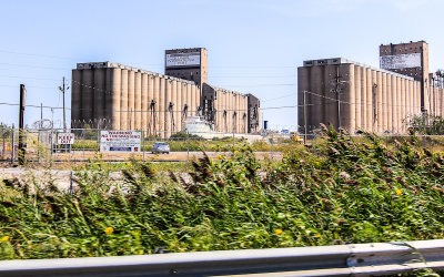 Grain Elevators on the Calumet River as seen from I-94
