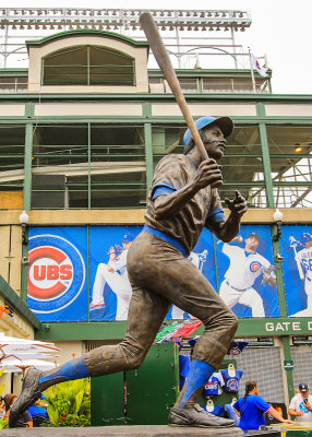The statue of the Cubs great; outfielder Billy Williams