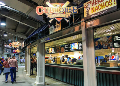 Concession stands underneath Wrigley Field