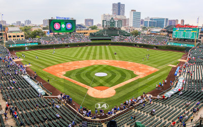 Beautiful Wrigley Field from the upper deck