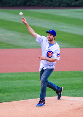 The first pitch is delivered prior to the game