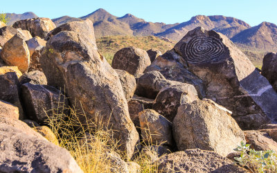 Petroglyphs on Signal Hill in Saguaro National Park