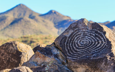 Close-up of a Petroglyph on Signal Hill in Saguaro National Park