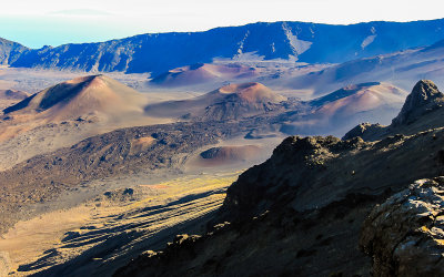 Sunset view from Leleiwi Overlook in Haleakala National Park