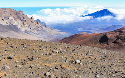 Haleakala Crater as viewed from the Keoneheehee (Sliding Sands) Trail in Haleakala National Park