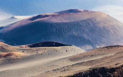 Cinder cones in the Haleakala Crater in Haleakala National Park