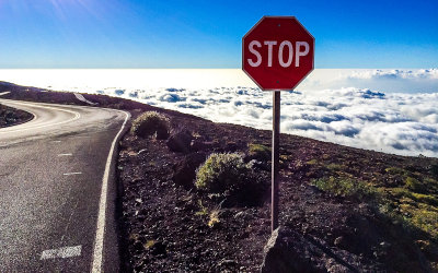 Above the clouds on the road in Haleakala National Park