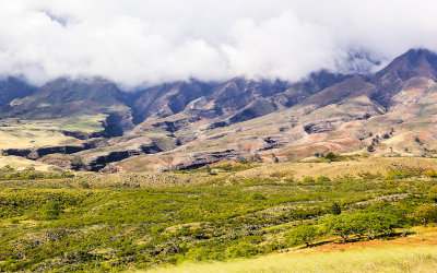 Canyons in the foothills of Haleakala along the Piilani Highway