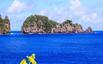 Pola Island from a lower viewing point in the National Park of American Samoa 