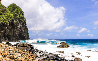 View from the Pola Island Trail in the National Park of American Samoa 