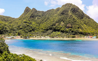 The Village of Vatia and Vatia Bay in the National Park of American Samoa 