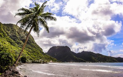 Rainmaker Mountain National Natural Landmark above Pago Pago Harbor in American Samoa