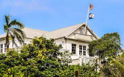 The Governors Mansion in the capital city of Pago Pago in American Samoa
