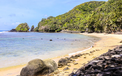 Cape Taputapu National Natural Landmark between Poloa and Amanave villages in American Samoa