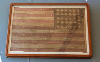Flag that was flown from the Battleship Missouri on September 2, 1945, in Pearl Harbor