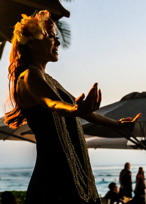 Hawaiian Hula Dancer on Waikiki Beach