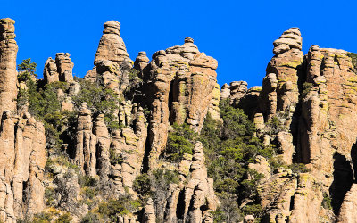 Rock formations in Rhyolite Canyon in Chiricahua National Monument