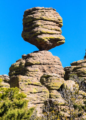 Big Balanced Rock near the Heart of Rocks Loop Trail in Chiricahua National Monument