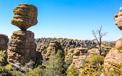 Big Balanced Rock from the Heart of Rocks Loop Trail in Chiricahua National Monument