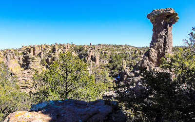 Thors Hammer formation along the Heart of Rocks Loop Trail in Chiricahua National Monument