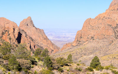 View through the Window from the Chisos Basin in Big Bend National Park