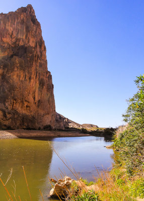 The Rio Grande River running through Boquillas Canyon in Big Bend National Park