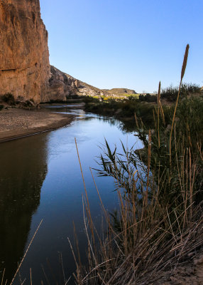 The Rio Grande River in Boquillas Canyon in Big Bend National Park