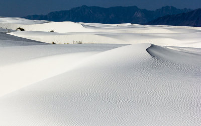 Dunes at the foot of the Andres Mountains in White Sands National Monument