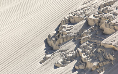 Patterns on a gypsum dune in White Sands National Monument