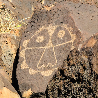Face in Rinconada Canyon in Petroglyph National Monument