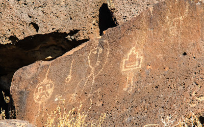 Drawings including a church in Rinconada Canyon in Petroglyph National Monument